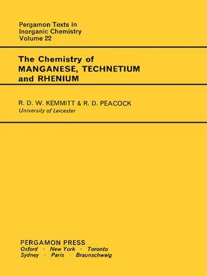 cover image of The Chemistry of Manganese, Technetium and Rhenium